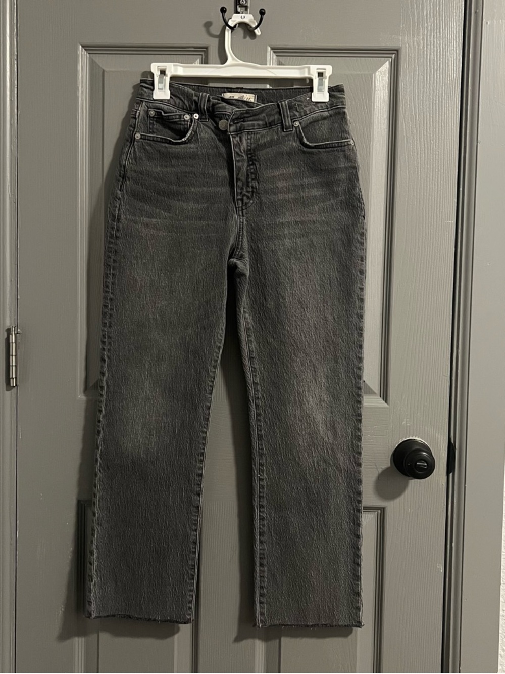 Madewell 90s Straight Leg Jeans Washed Black Charcoal Grunge Modern City